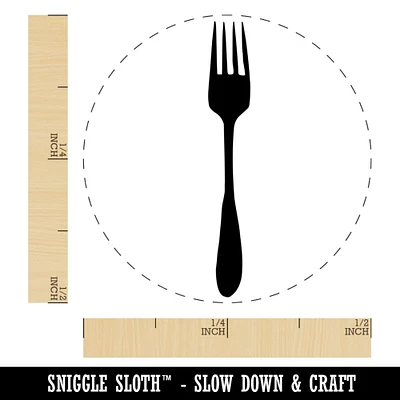 Fork Solid Utensil Eating Sketch Self-Inking Rubber Stamp for Stamping Crafting Planners