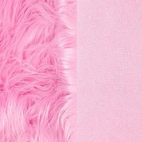 FabricLA Shaggy Faux Fur Fabric by The Yard - 72" x 60" Inches (180 cm x 150 cm) - Craft Furry Fabric for Sewing Apparel, Rugs, Pillows, and More - Faux Fluffy Fabric - Bubble Gum, 2 Continuous Yards