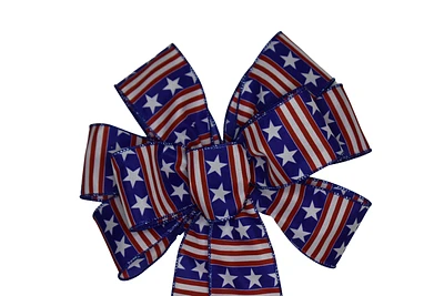 Patriotic Wired Wreath Bow