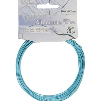 John Bead Turquoise Aluminum Wire, 30ft