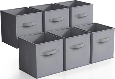 Sorbus Fabric Collapsible Cube Storage Bins Set (6 Pack