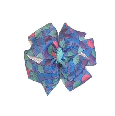 Mermaid Scales Pinwheel Hair Bow