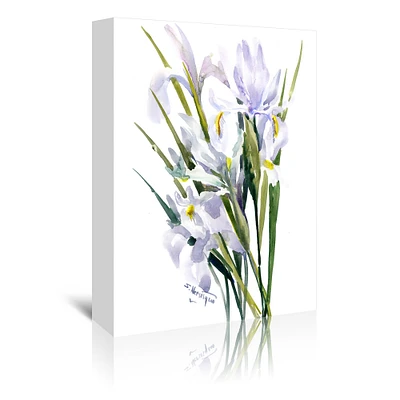 White Irises Copy by Suren Nersisyan Gallery Wrapped Canvas
