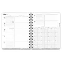 Mindful Living | 2024 6 x 7.75 Inch Weekly Desk Planner | Brush Dance | Art Quotes Photography Inspiration