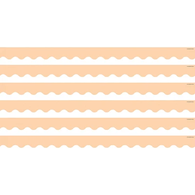 Peach Scalloped Border Trim, 35 Feet Per Pack, 6 Packs