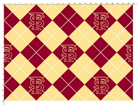 Sykel Enterprises-Florida State University Fleece Fabric-FSU Seminoles Argyle Fleece Blanket Fabric-Sold by the yard