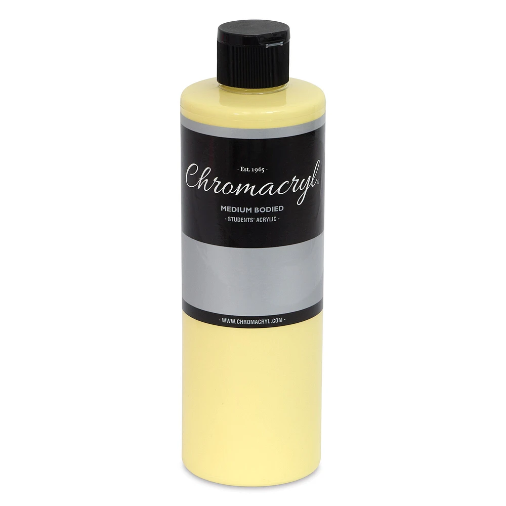 Chromacryl Students' Acrylics - Pastel Yellow, 16 oz bottle