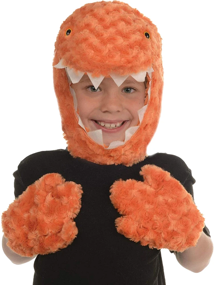 Child's Rust Plush Tyrannosaurus Rex T-Rex Dinosaur Costume Accessory Set