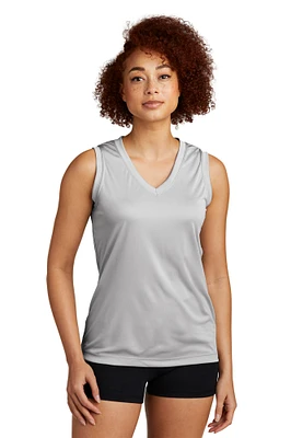 Stylish Sleeveless PosiCharge Competitor V-Neck Tee 3.8-ounce, 100% polyester | Sleeveless V-neck tee perfect for a casual yet chic look,or choose our V-neck tank top for a breezy and fashionable ensemble that embodies the essence of summer | RADYAN