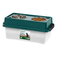 IRIS USA Elevated Dog Food Bowl with Airtight Pet Food Storage Container