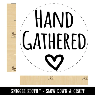 Hand Gathered with Heart Self-Inking Rubber Stamp Ink Stamper for Stamping Crafting Planners