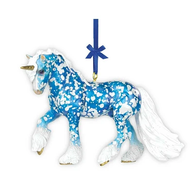Plastic Christmas Unicorn Ornament