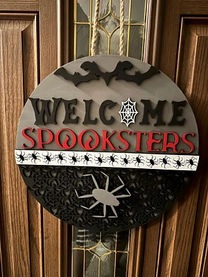 Welcome Spooksters Door Hanger