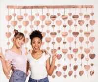 Pink Heart Shaped Foil Photo Backdrop, 60" x 48"