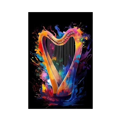 Lyre Poster, Musical Instrument Print, Office Poster, Home Decor | S1