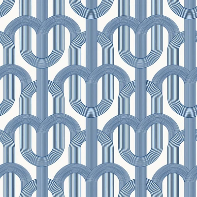 Tempaper & Co. Lattice Peel and Stick Wallpaper, Blue, 28 sq. ft.