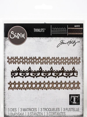 Sizzix Thinlits Dies By Tim Holtz 3/Pkg-Crochet #2