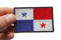 Patch, Embroidered Patch (Iron-On or Sew-On), Panama Flag Patch, 3" x 2"