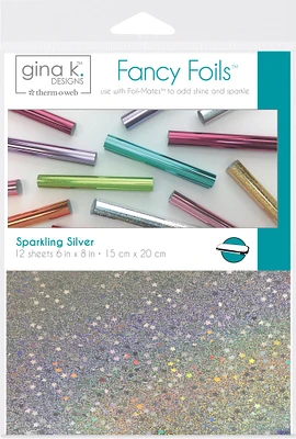 Gina K Designs Fancy Foil 6"X8" 12/Pkg-Sparkling Silver