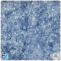 BeadTin Ice Blue Transparent 11mm TriBead Plastic Craft Beads (500pcs)