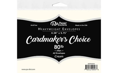 Cardmakers Choice Env 4.38x5.75 80lb Cream 25pc