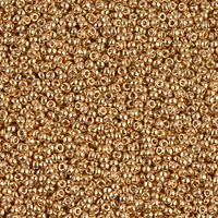 Miyuki 11 Round Seed Bead, 11-1053, Galvanized Yellow Gold, 13 grams