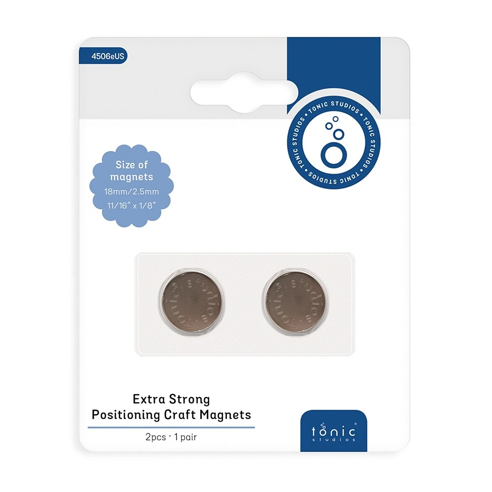 Tonic Studios Extra Large Craft Magnets 18mm 2/Pkg-Neodymium