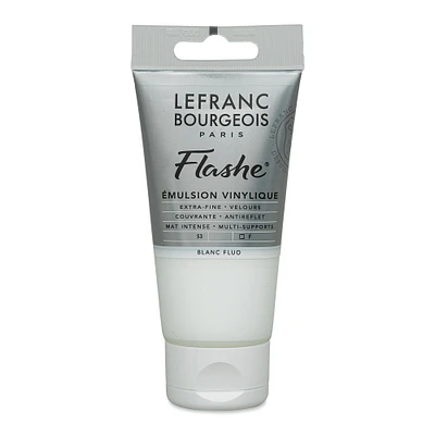 Lefranc & Bourgeois Flashe Vinyl Paint - Fluorescent White, 80 ml tube