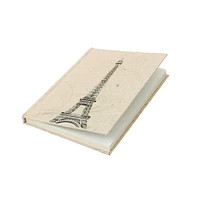 Hardcover Travel Unlined Diary Journal Record Book with Printed Eiffel Tower