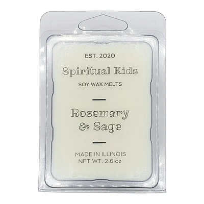 Rosemary & Sage Soy Wax Melts 2.6oz 1 Pack All Natural Soy Wax 6 Cubes Hand Poured with Fragrant/Essential Oils!