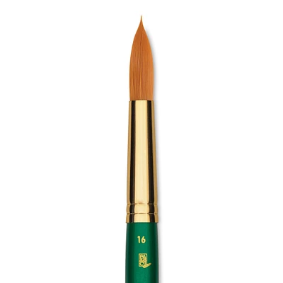 Princeton Good Synthetic Golden Taklon Brush - Round, Short Handle, Size 16