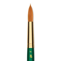 Princeton Good Synthetic Golden Taklon Brush - Round, Short Handle, Size 16