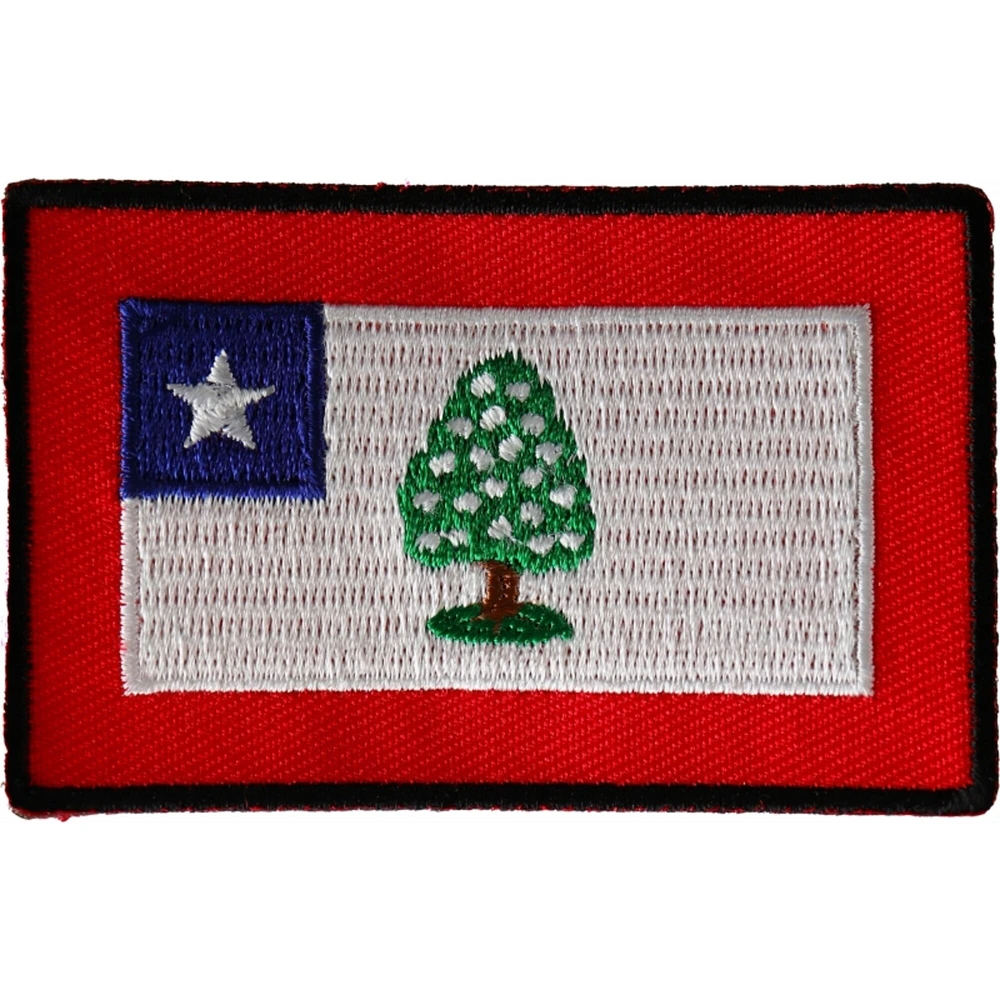 Patch, Embroidered Patch (Iron-On or Sew-On), Historical State of Mississippi Flag Patch, 3" x 2"