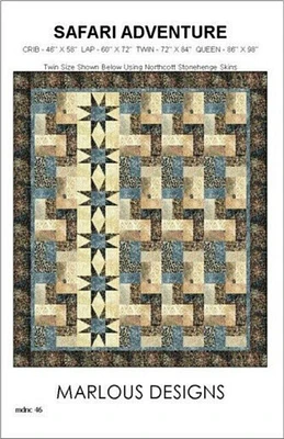 Safari Adventure Quilt Pattern  4 sizes  by Marlous Designs
