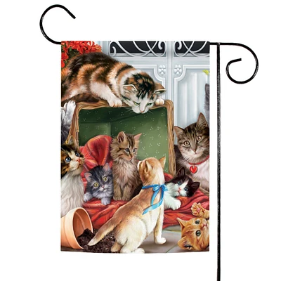 Christmas Kitties Decorative Christmas Flag