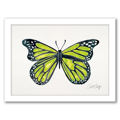 Lime Butterfly by Cat Coquillette Frame  - Americanflat