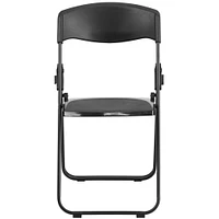 Emma and Oliver 2 Pack Commercial Event Plastic Folding Chair with Ganging Brackets