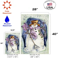 Waving Snowman Decorative Winter Flag