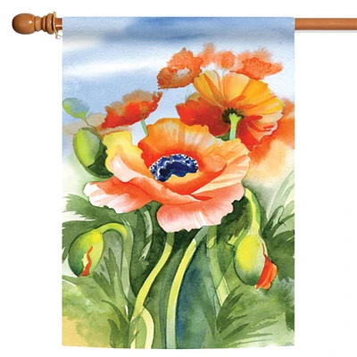 Poppies Posing Decorative Flower Flag
