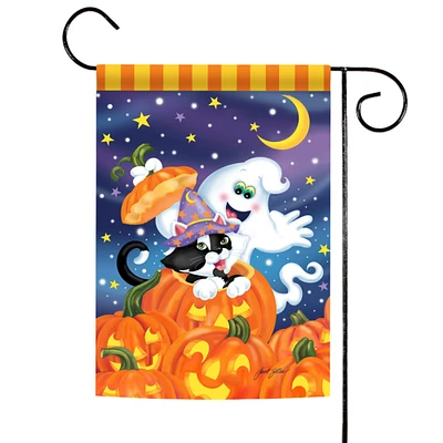 Witch Kitty Decorative Halloween Flag