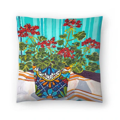 Geraniums Throw Pillow By Mandy Buchanan Americanflat Decorative Pillow