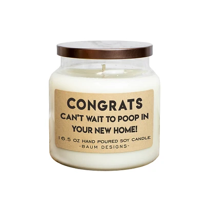 Congrats Can't Wait To Poop In Your New Home Soy Candle