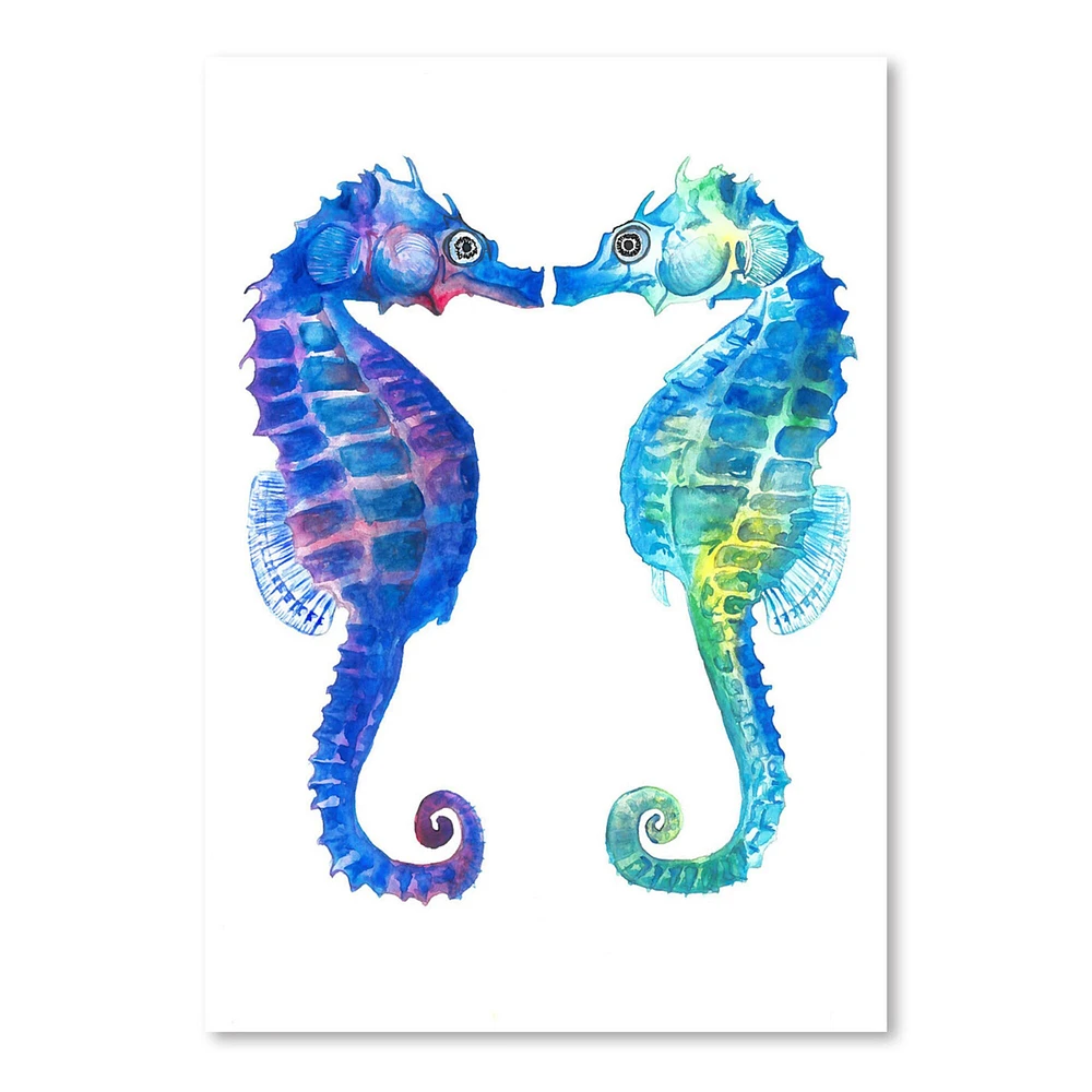 Kissing Seahorse by T.J. Heiser  Poster Art Print - Americanflat