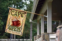 CafÃ© Open Decorative Coffee Double Sided Flag