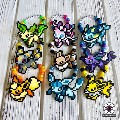 Eevee Evolutions Pokémon Perler Bracelets