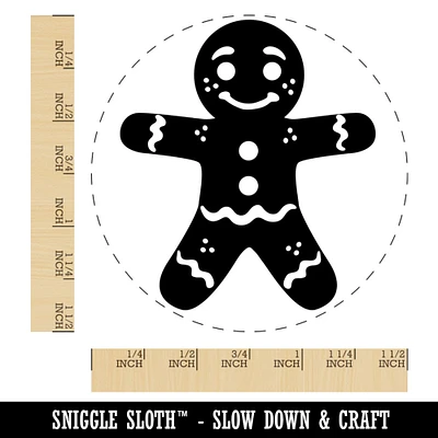 Christmas Gingerbread Man Self-Inking Rubber Stamp for Stamping Crafting Planners