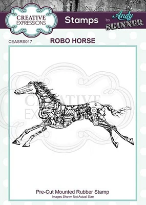 Creative Expressions Pre Cut Rubber Stamp by Andy Skinner Robo Horse