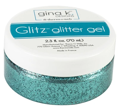 Gina K Designs Glitz Glitter Gel 2.3Oz-Turquoise Sea