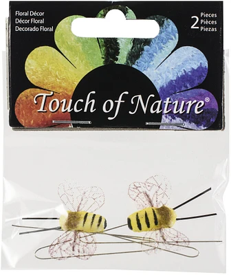 Touch Of Nature Miniature Bee On Wire .75" 2/Pkg-