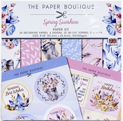 The Paper Boutique Paper Kit 8"X8"-Spring Sunshine